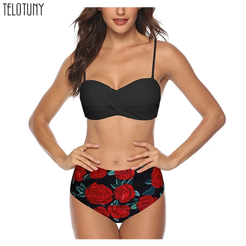 high waisted swimsuit pregnant