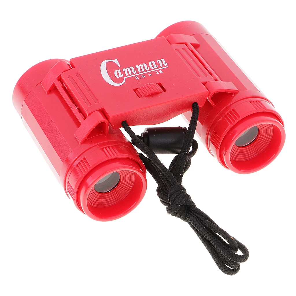 

Kids 2.5X Folding Binoculars Telescope with Neck String Outdoor Birdwatching Sightseeing