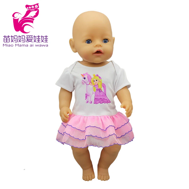 Одежда для куклы 43 см, Детская кукла единорог, одежда, платье, кукла, головная повязка для 18 дюймов, набор одежды для куклы - Цвет: A3