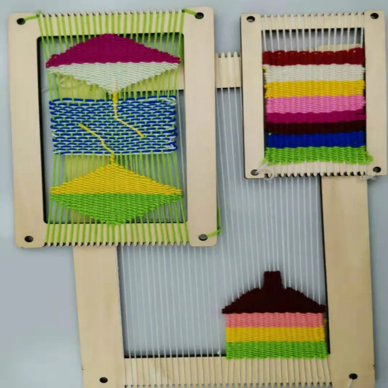 Твердый деревянный детский ткацкий станок, шерсть DIY игрушки домашний ручной шарф настенный гобелен текстиль стол для плетения