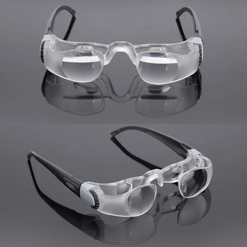 Adjustable 300 Degree TV Glasses Folding Far-Sightedness Magnifying Goggles  Reading Aid Tools