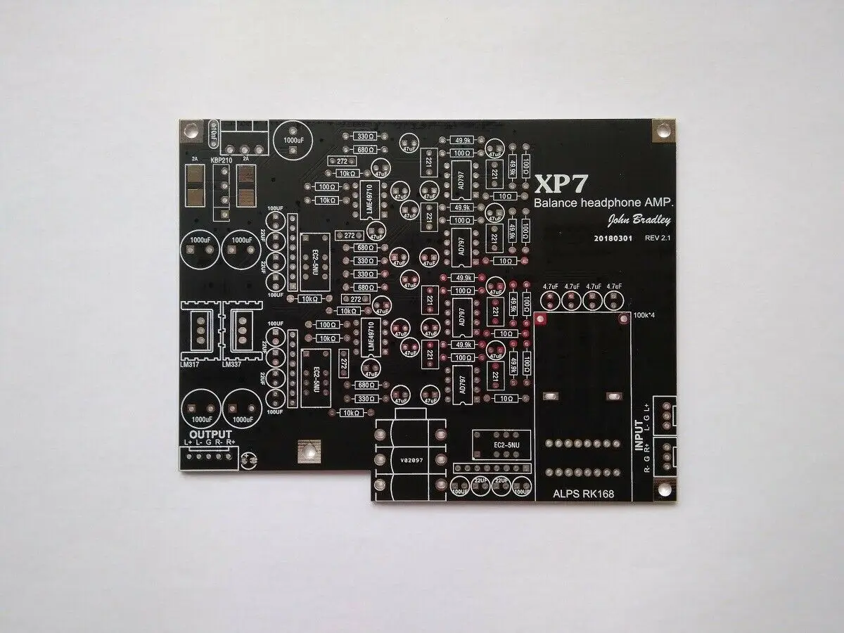 XP7 Balanced Headphone Amp Bare PCB Board