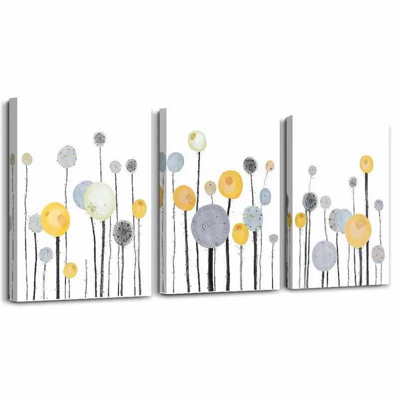 Абстрактная Акварельная живопись 3 шт. рамка холст настенное искусство для