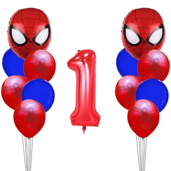 

Birthday number Spiderman Hero Latex Balloon Set Adult Kids Party Decoration Baby Shower Decor Aluminum Foil Balloons Globos