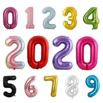 

40 inch Big number balloon 1 2 3 4 5 6 7 8 9 Number Digit Helium foil Ballons Baby Shower Birthday Party Decor Party Supplies