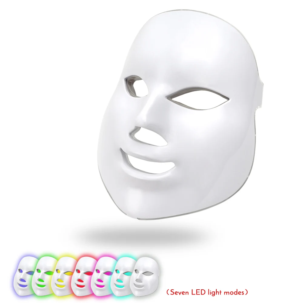 Beauty Photon LED Facial Mask Therapy 7 Colors Light Skin Care Rejuvenation Wrinkle Acne Removal Face Beauty Spa Face Masks