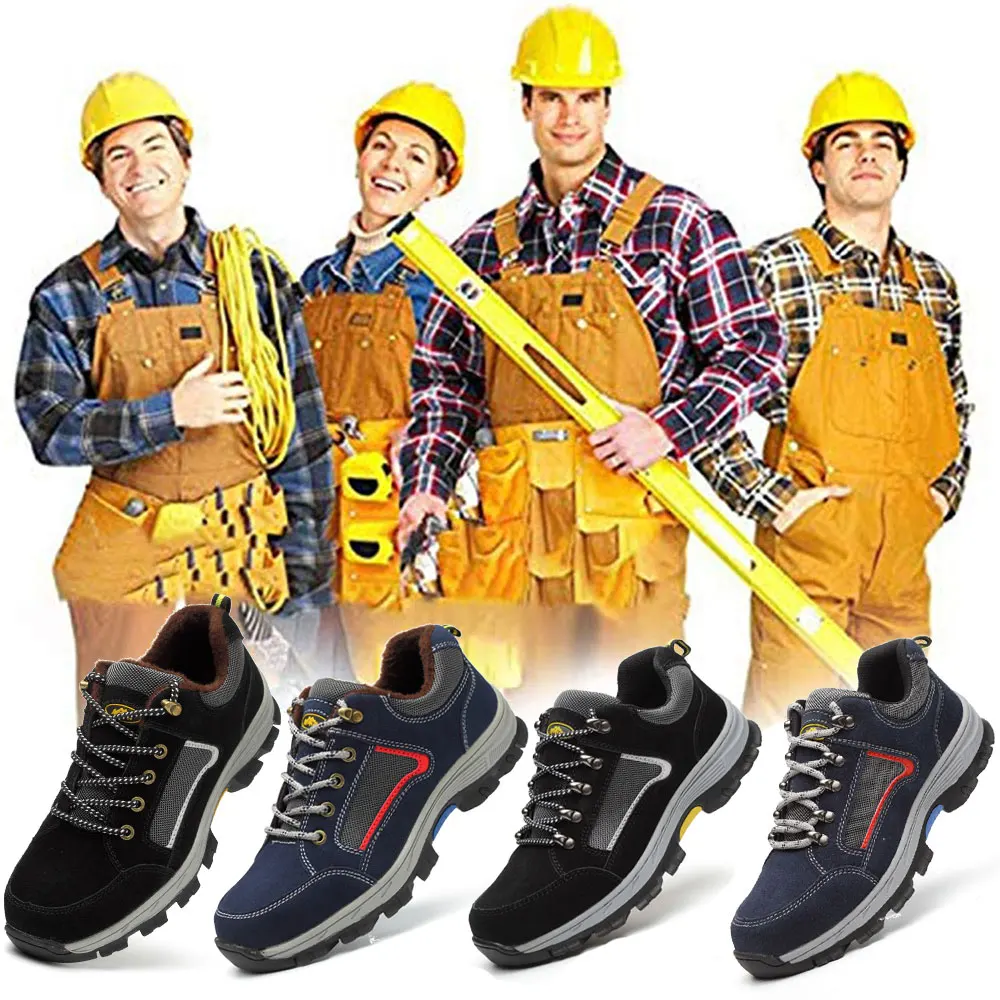SUADEEX/защитная Рабочая обувь; мужские зимние ботинки со стальным носком; Строительная обувь; защитные ботинки; Рабочая защитная обувь