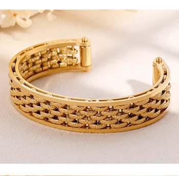 

WAWFROK Stainless Steel Mens Bangles 3 Colors Bangle for Men Charm Weave Bracelet Bangle Mens Jewelry