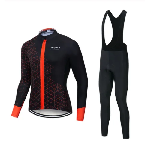 NW primavera транспирируемая Ciclismo Джерси conjunto MTB bicicleta Ropa Ciclismo Ropa de manga larga Ciclismo conjunto