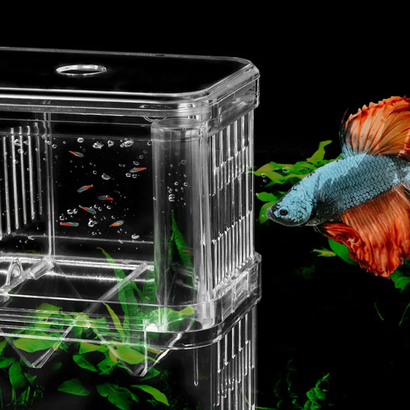 Upgrade Acrylic Aquarium Breeder Box Breeding Incubator Baby Fish Hatchery Shrimp Clownfish Aggressive Fish Injured