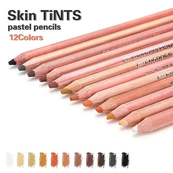 

12 Colors Skin Color Pencils Professional Hand Drawing Portrait Painting