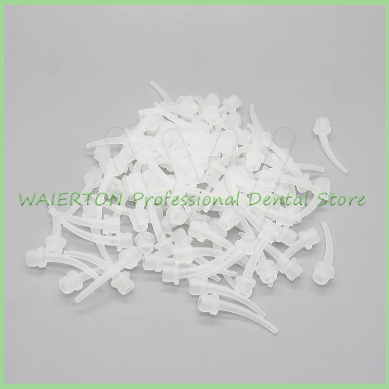 

100 Pcs Dental Materials Intraoral Impression Mixing Tips Nozzles N3 Transparent Mixer Syringe Dentist Products