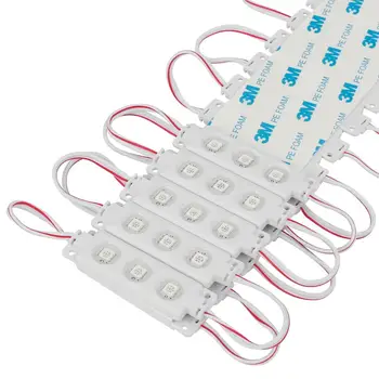 

Injection 3 LED Module Blue 5050 SMD 0.72W 200PCS/Pack Waterproof Decorative Back Light for Letter Sign Advertising Sign jk1191