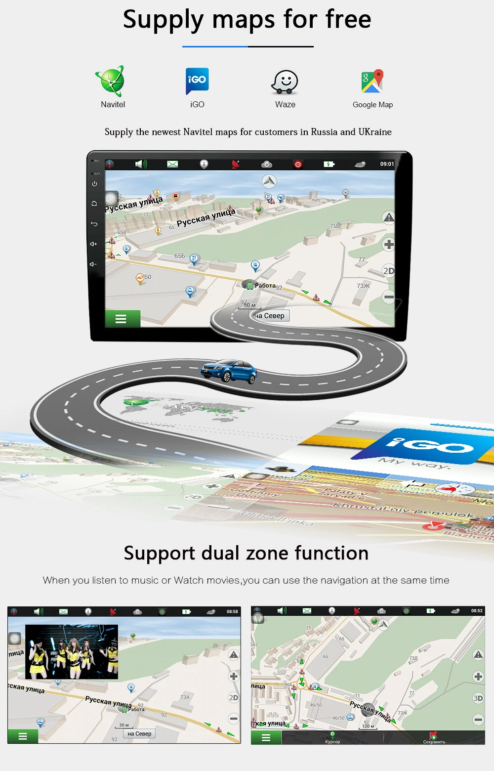 Clearance FUNROVER 2.5D+IPS 9" Android 9.0 Car DVD Player for Kia K5/Kia Optima 2011-2015 gps radio stereo head units tape recorder dsp bt 11