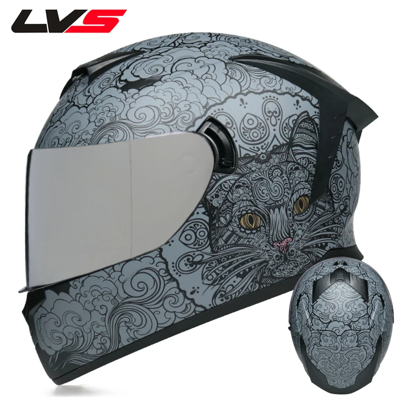 thumbnail image 1 of Accesorios para motocicletas Capacete de moto Casco de motocicleta con certificación DOT Lentes dobles Protección UV Para hombres y mujeres 702, 1 of 5