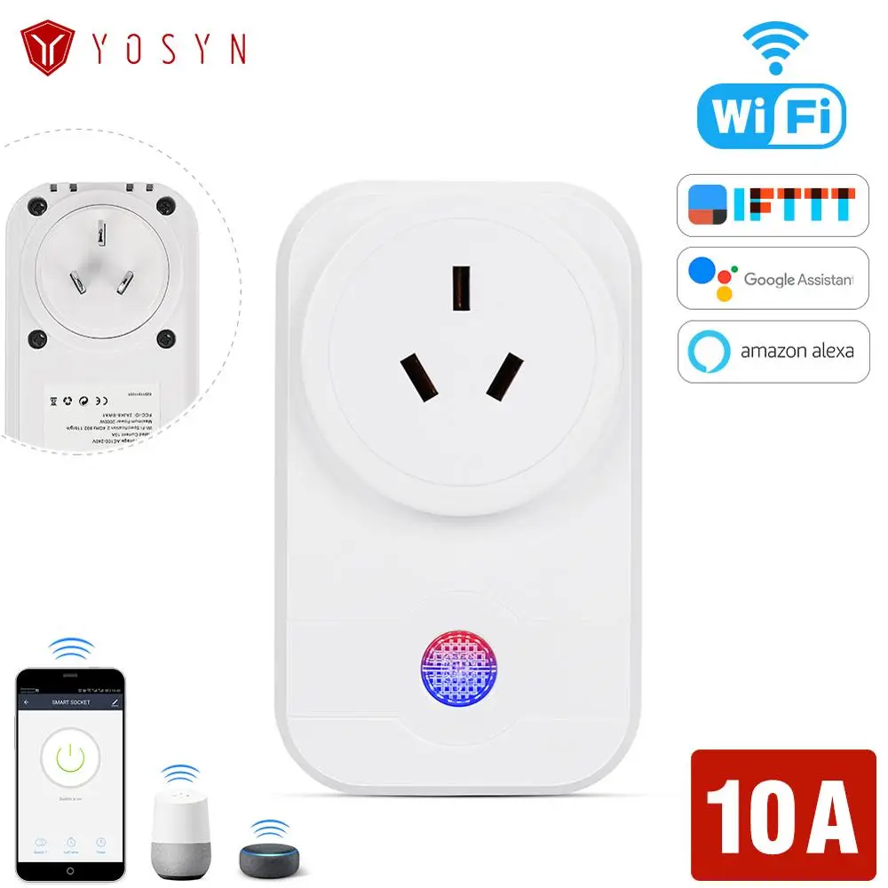 

AU smart plug App remote-control use Google Home Alexa Voice-control Australia New Zealand smart house 10A wifi socket plug