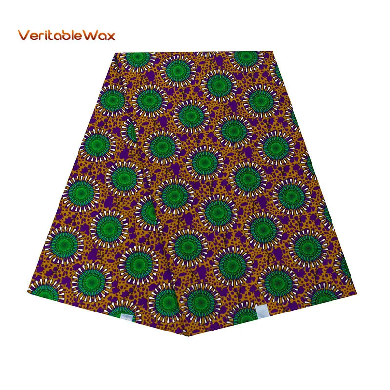 

wholesale Africa Ankara Polyester Wax Prints Fabric VeritableWax High Quality 6 Yards 2022 African Fabric For Party Dress FP6250