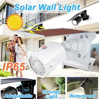 

New 10 LED Solar Light Adjustable Lighting Angle 500lm Waterproof Lamp Spotlight With Three Modes For Outdoor Garden Wall Yard