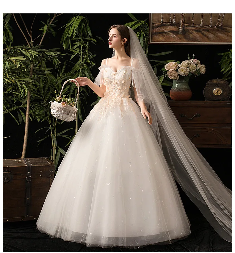 Новые Модные Простые Свадебные платья Свадебная Кружевная аппликация платье элегантное плюс размер свадебное платье невесты Vestido De Noiva