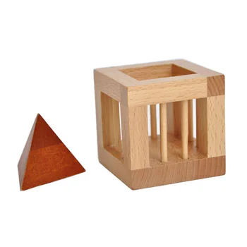 

3D Russia Style Caged triangle Ming Educational Toy Educational Wood Puzzles for Adults Kids Brain Teaser Children Birthday Gift