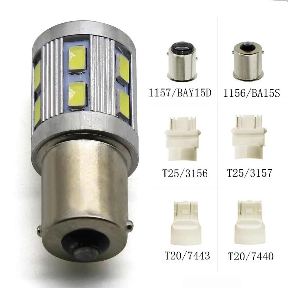 Светодиодные лампы EURS 10 Вт 1156 BA15S P21W 5630 12 SMD указатели поворота задний фонарь
