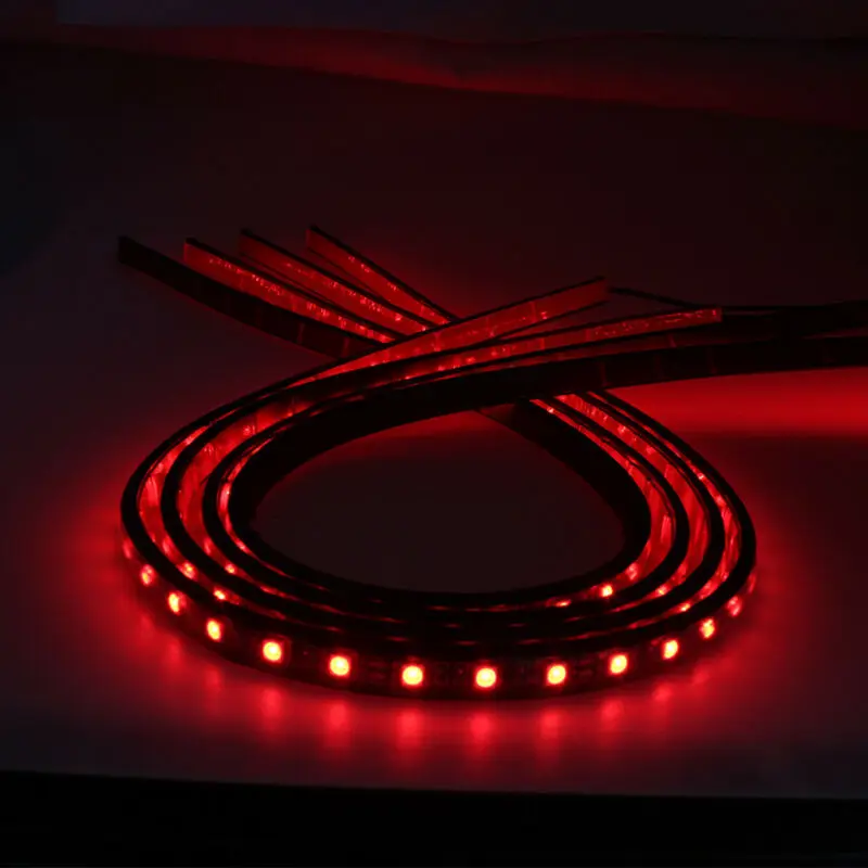 4X RGB светодиодный неоновый светильник в комплекте под автомобильную трубу подсвечивающая нижняя часть светящаяся система
