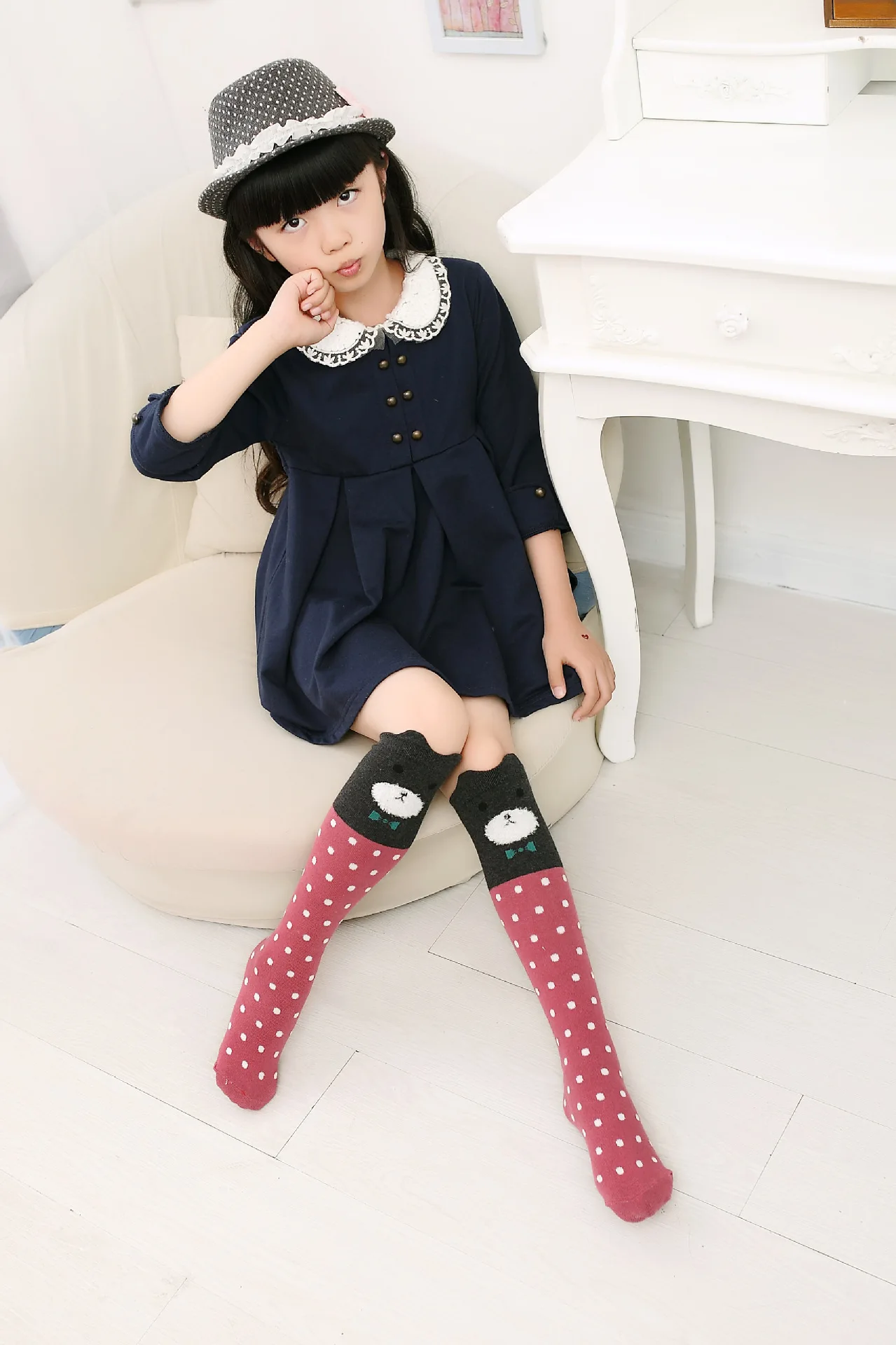 Cartoon Kids Socks Girls long Socks Cotton Knee High Leg Warmers Socks Long Tube Princess Children's Knee Socks Kid Dance Sock