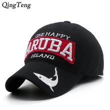 Новая мода вышивка ARUBA бейсболка женская на открытом воздухе шляпы для рыбалки Повседневная шляпа для отца Мужская брендовая Кепка s Кепка-унисекс Homme