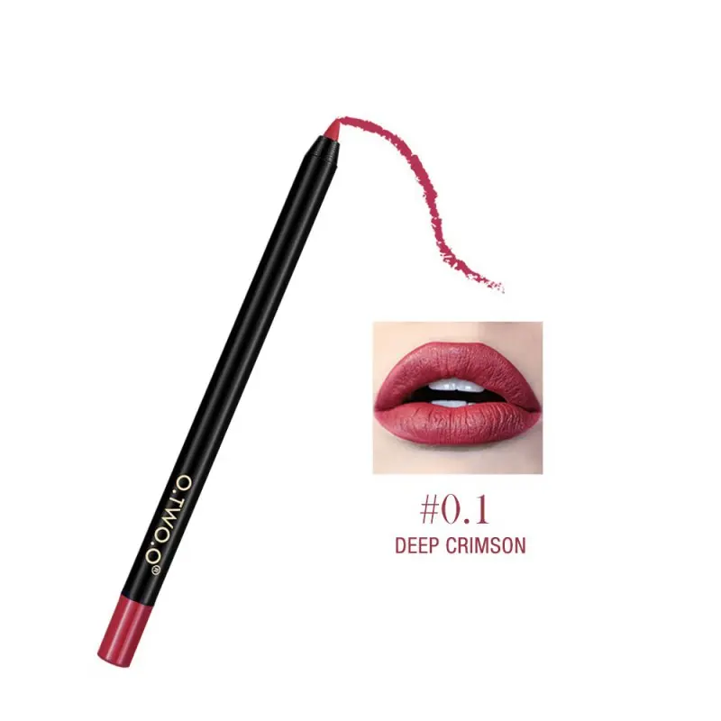 O Matte Lipliner для губ, водонепроницаемый карандаш для губ, стойкий карандаш для губ, косметический макияж, цветной карандаш для губ, 12 цветов. w - Цвет: 1