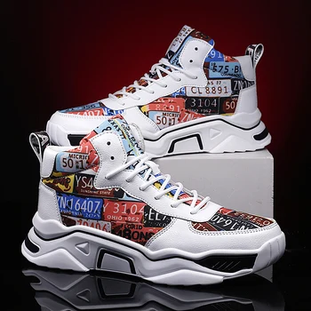 

2020 Men Shoes Casual High Top Men's Sneakers Classic Breathable Basket Homme Chaussures De Course Pour Hommes New Walking Shoes