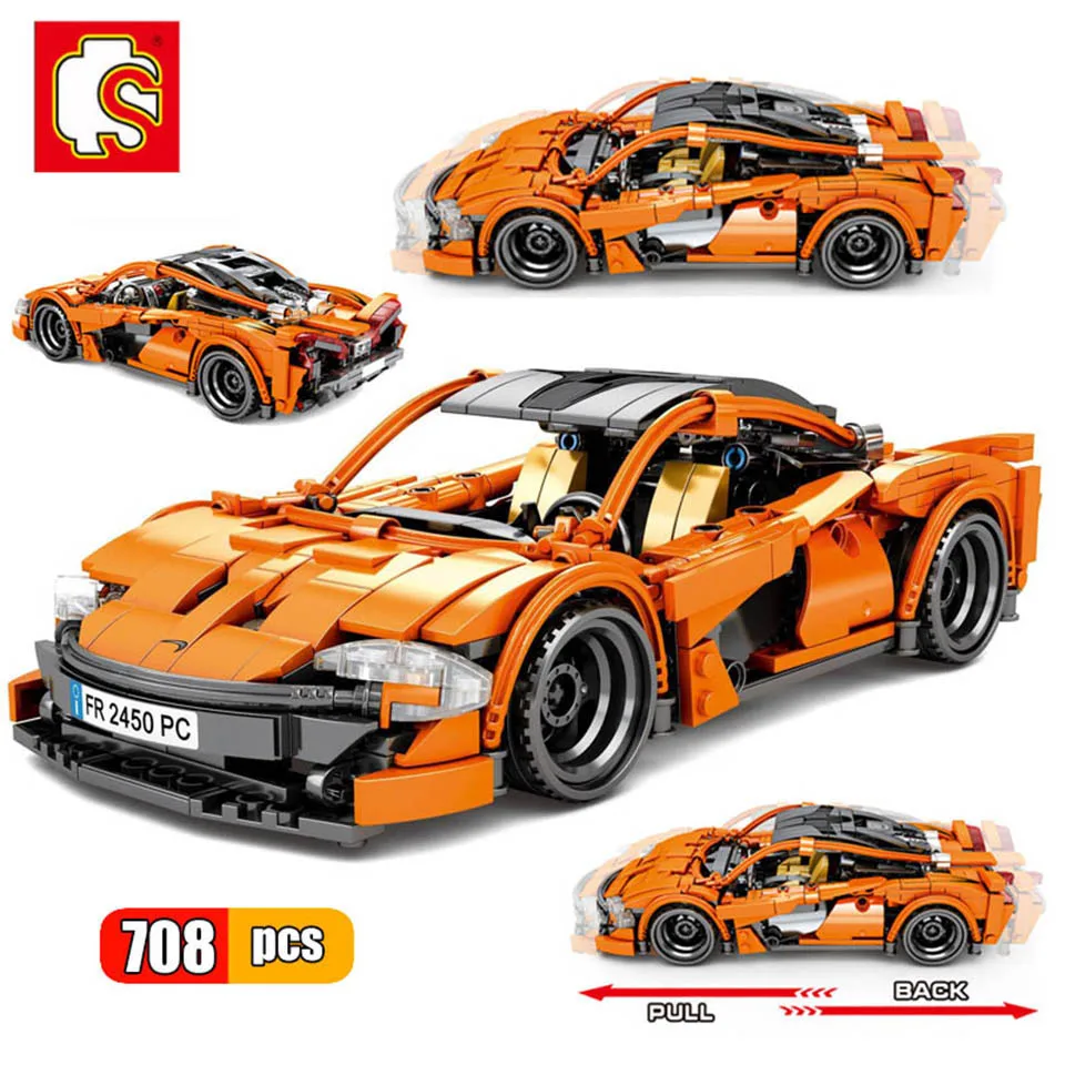 

SEMBO Building Blocks Creator Technic Car Model Set Pull Back P1 Sports Car Bricks Classic Model Bricks Boys Toys Christmas Gift