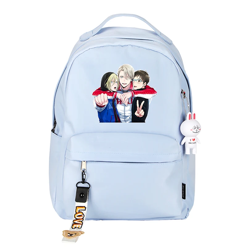 Аниме "YURI on ICE", "Victor Nikiforov", косплей, рюкзак с принтом, карамельный цвет, рюкзак, нейлоновые школьные сумки, рюкзак для ноутбука, Rugzak - Цвет: 4
