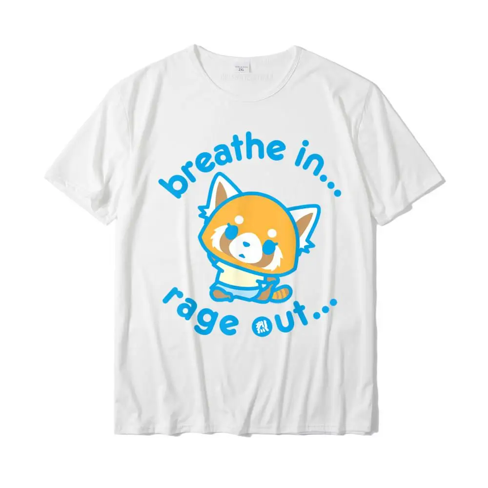 Special Men Tops T Shirt Casual Printing T-Shirt 100% Cotton Short Sleeve Design Tops & Tees Round Collar Drop Shipping Aggretsuko Yoga Breathe In Rage Out T-Shirt__MZ15751 white