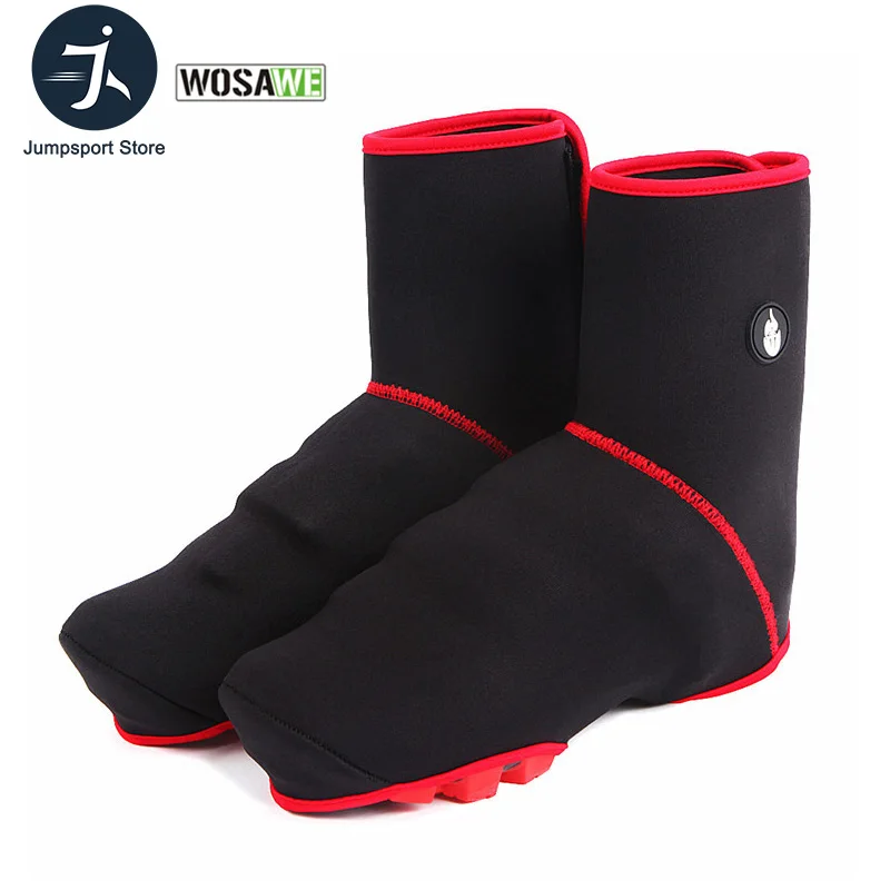 

WOSAWE Cycling Shoes Cover Dunk High Neoprene SBR Fabric Windproof Waterproof Bike Bicycle Lock Shoes Covers Warmer Boots Cover