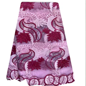 

african lace fabric 2020 high quality lace french mesh fabric stones nigerian tulle lace fabrics for dress