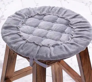Flannel grey Фланелевые круглые подушки для обеденного стула, 5 размеров напольная подушка для сидения коврик, дешевые подушки для стула диван коврик, almofada decorativa - Цвет: Flannel grey
