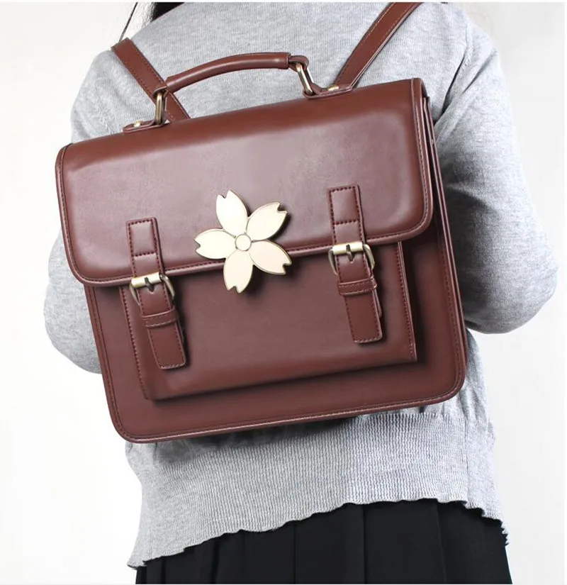 

Девушка Сакура Униформа сумка JK японский колледж Стиль сумочка модный рюкзак модный ретро портфель