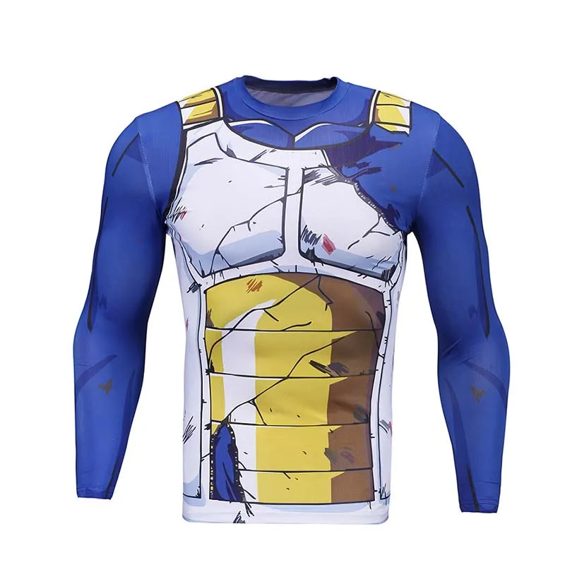 

Dragon Ball 3D Printed T shirts Men Fall 2019 Long Sleeve Pattern Fitness Tops Male Comics Cosplay Costume Breathable Clothes