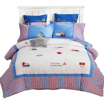 

American children's bedding four-piece boy cotton cotton Mediterranean model room British style sheets