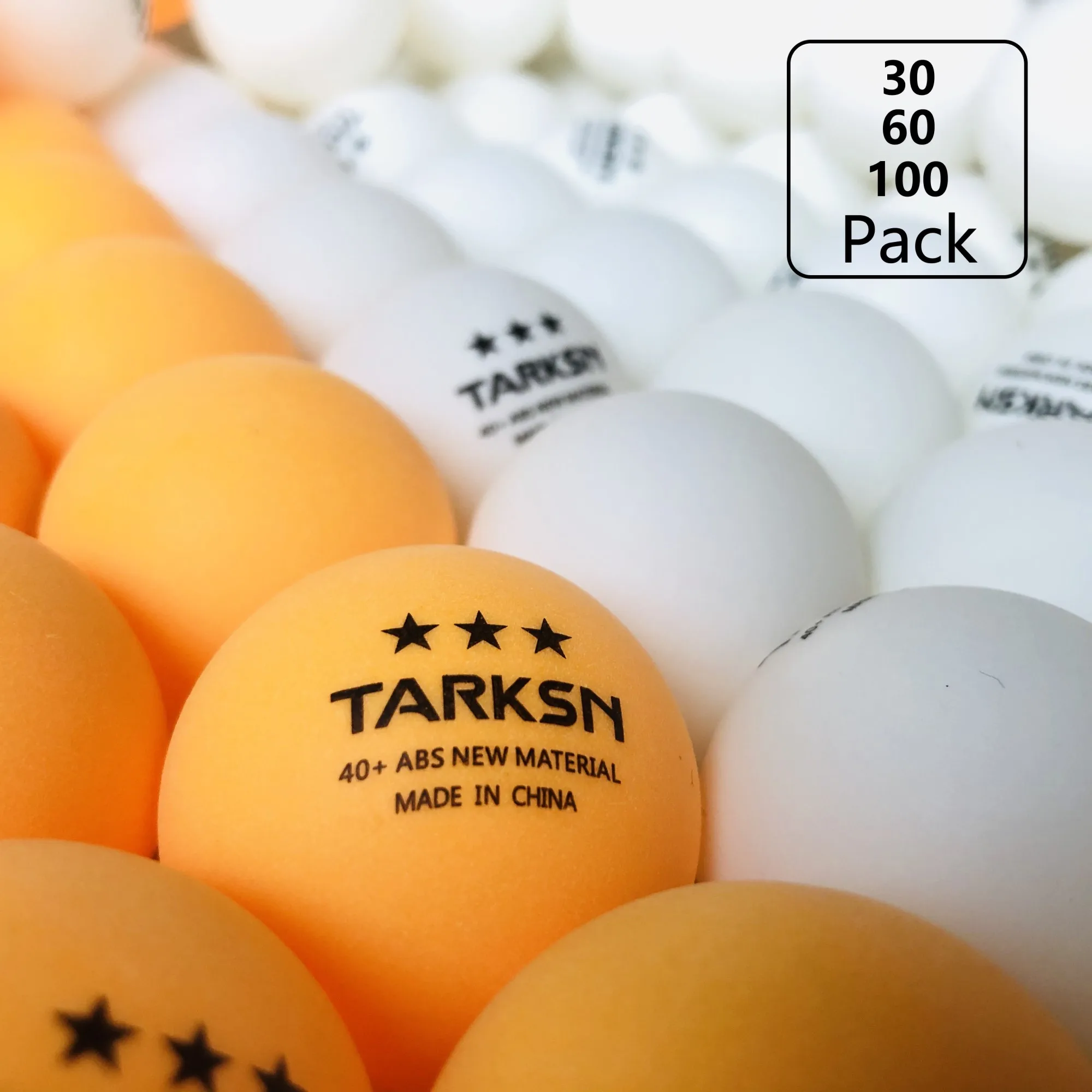 New Material Ping Pong Balls 3 Star 40+ Table Tennis Ball 30 60 100pcs