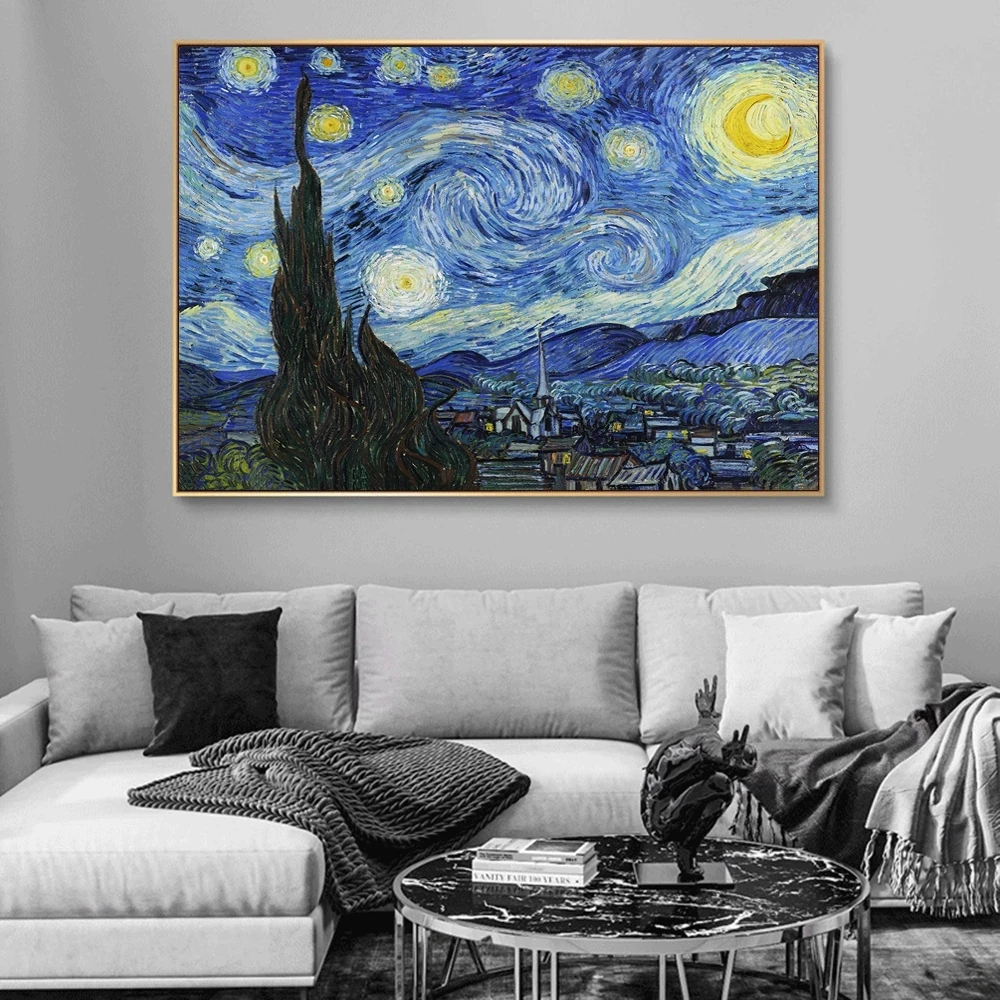 Van Gogh Starry Night Famous Art Canvas Paintings On the Wall Posters And Prints Impressionist Pictures Home Decoration | Дом и сад