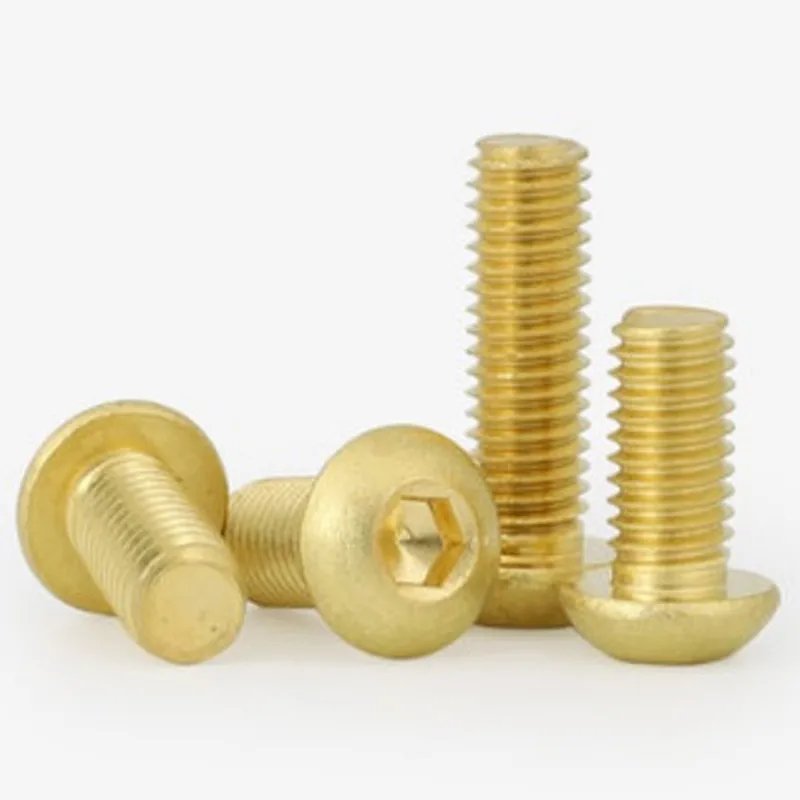 Iso7380 Brass Button Head Socket Screw M2 M2.5 M3 M4 M5 M6 Brass Cap