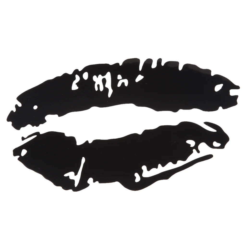Наклейка Black Lips стикер изображающий поцелуй универсальная для мотоцикла RV