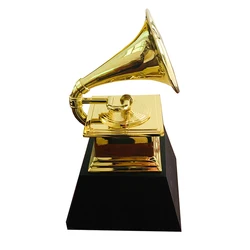 Original Size The Grammy Awards Trophy Souvenirs Metal Music Award Cup Trophies Contest Awards Home Decorations Free Engraving