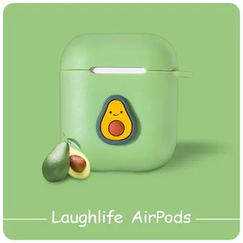 

Cute Avocado Orange Air Pod 1/2 Soft Silicone Case Lovely Freash Fruits Bluetooth Wireless For Airpods 1/2 Cases Cover Air Pods