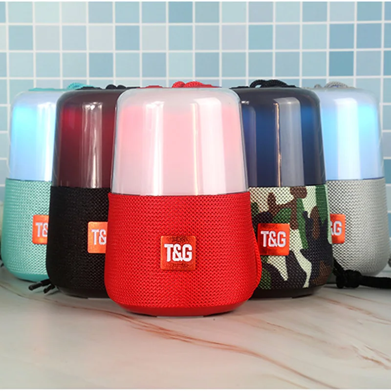 TG168 Красочный светодиодный Bluetooth динамик Портативная колонка водонепроницаемый сабвуфер музыкальная Колонка акустическая система с fm-радио Громкая связь
