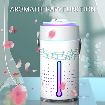 

New 1000mL Colorful Light Mini USB Air Humidifier Aroma Diffuser Car USB Powered Aromatherapy With Bluetooth Speaker Atomizer