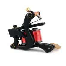 Профессиональный 10 обертывания проволоки резки катушки татуировки машина для татуировки лайнер и шейдер черный цвет железа татуировки Поставки