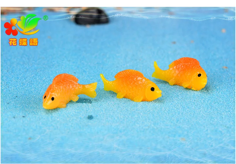 2 шт. фигурка рыбы Мини милая маленькая рыба Фея Сад Миниатюрные украшение садового орнамента микро бонсай для пейзажа Фигурка DIY Hom
