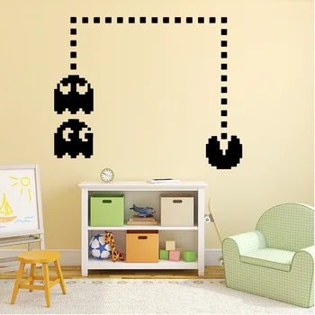 

Diy pacman game Art Sticker Waterproof Wall Stickers For Baby's Rooms Wall Art Sticker Murals